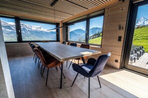 Dining - Chalet ANTEVA exceptional view of Mont Blanc, Aravis etc... (Combloux)