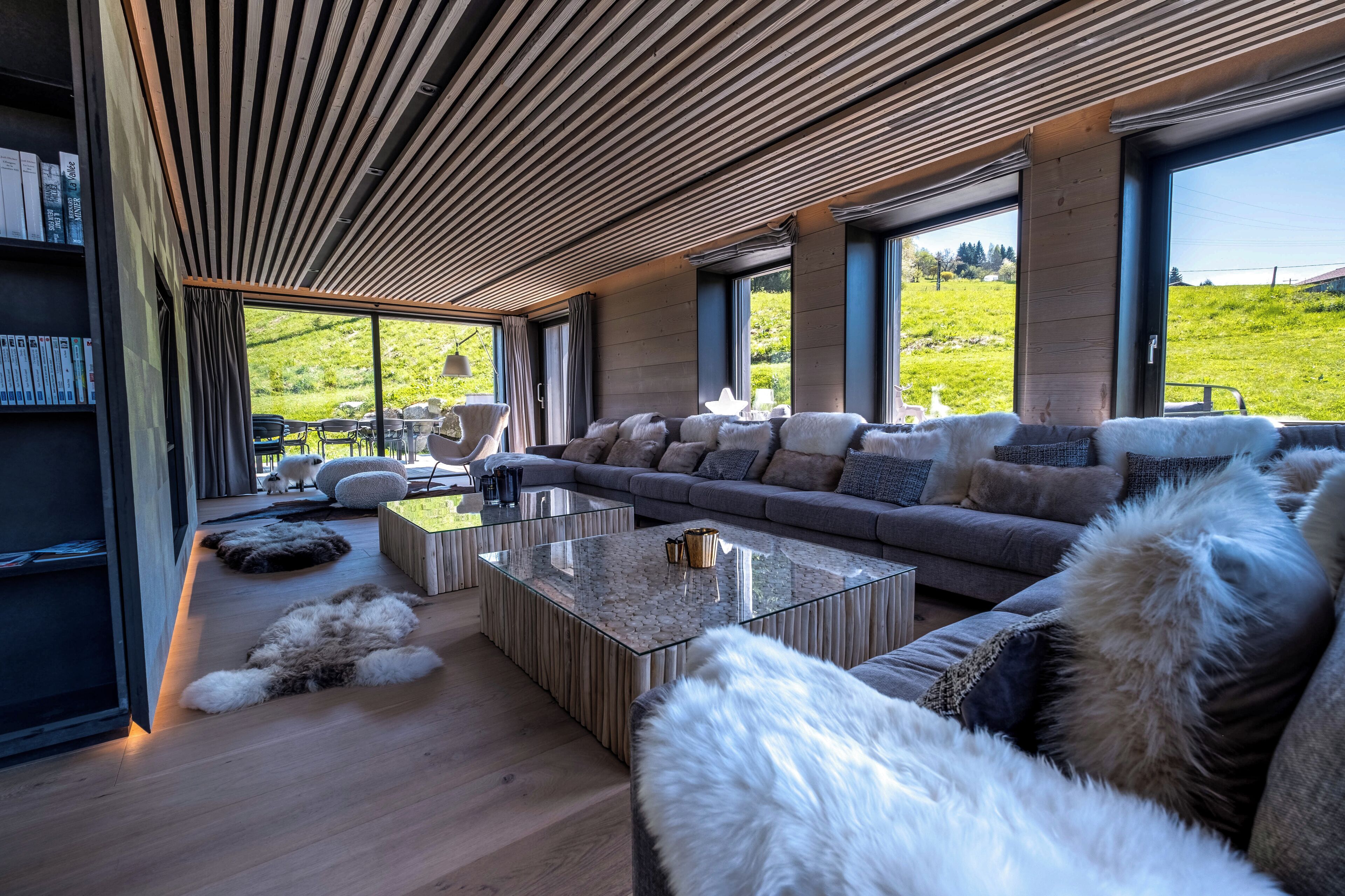 Smart TV, fireplace, video games, books