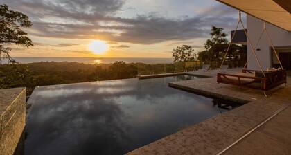 Lux Private Villa Karma Nosara with 2 pools, & ocean views -5 min to the beach