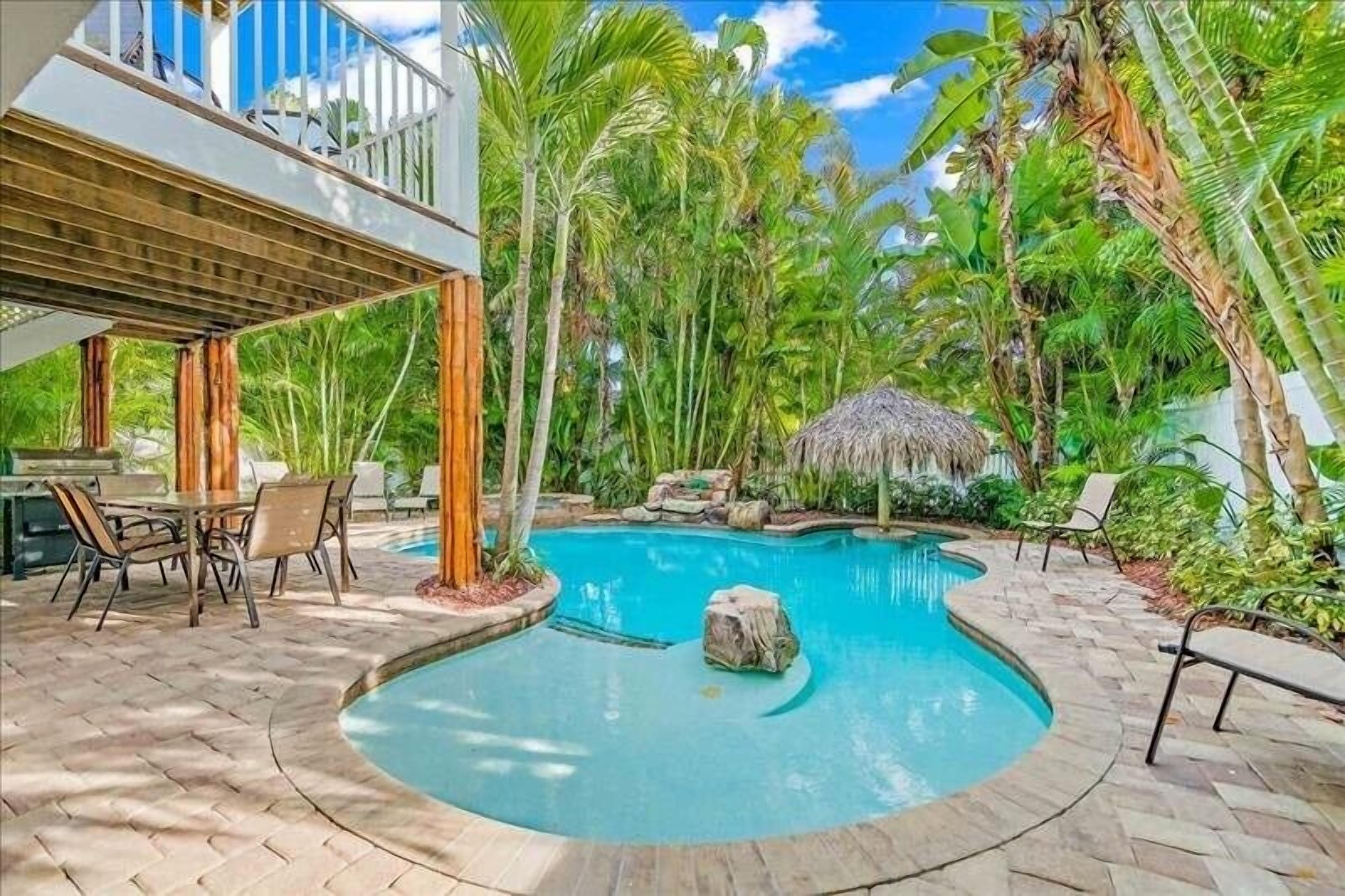 A heated pool