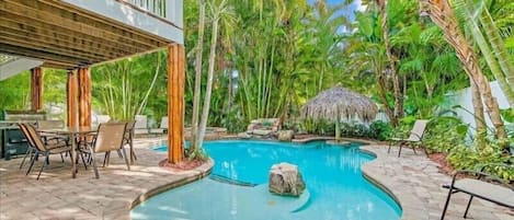 A heated pool