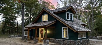 The Little Green Cottage in the Woods