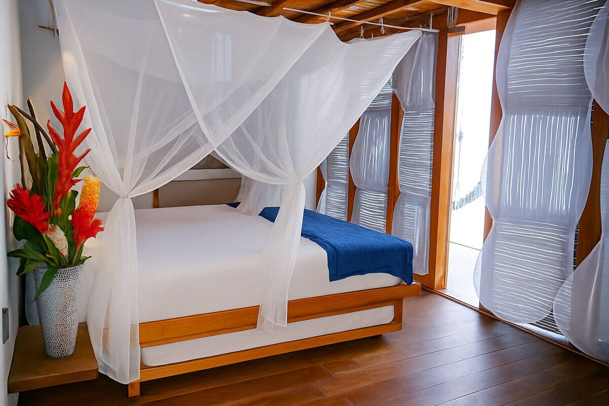 King Suite with Sea View | 1 soveværelse, premium-sengetøj, dundyner, Select Comfort-senge