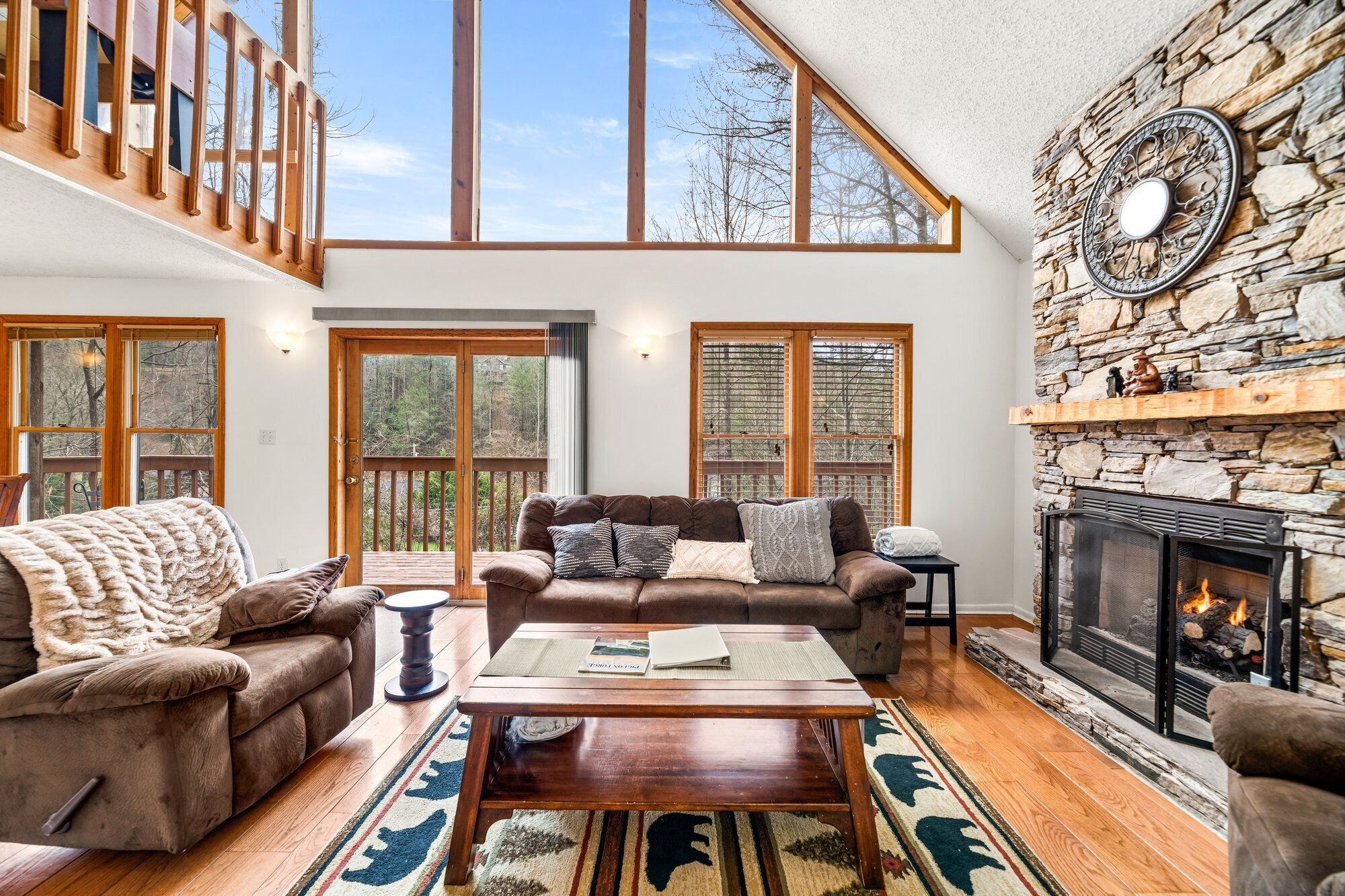 Smart TV, fireplace, table football