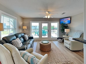 House, Multiple Beds, Balcony, Ocean View | Living area | TV