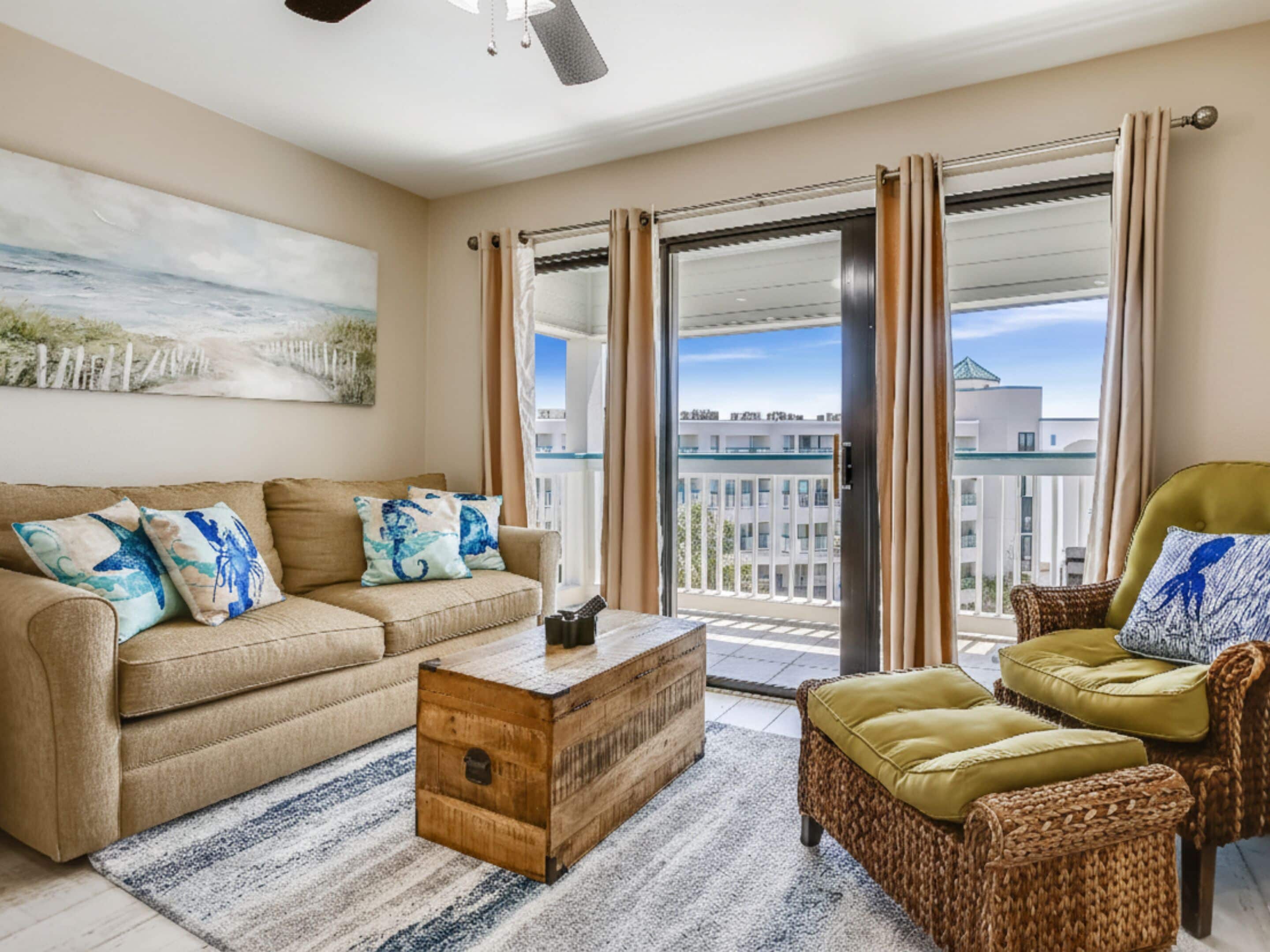 Condo (1 Bedroom) | Living area | 40-inch TV with cable channels