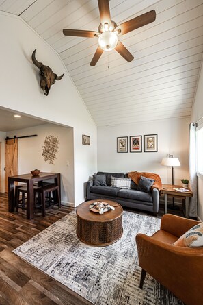Smart TV, fireplace
