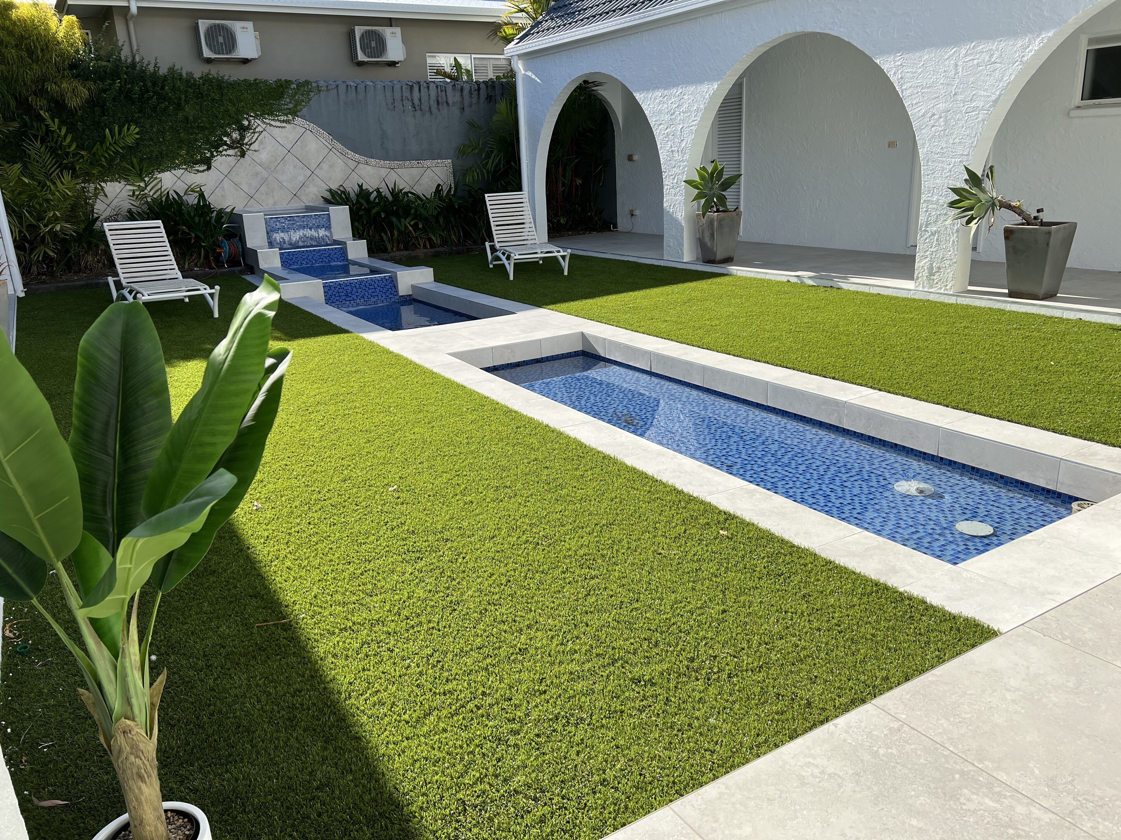 Large private tropical retreat with 18m pool, only 200m to the beach.