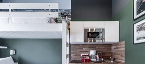 Duplex Studio | Eigene Küche | Kühlschrank, Mikrowelle, Herdplatte, Toaster