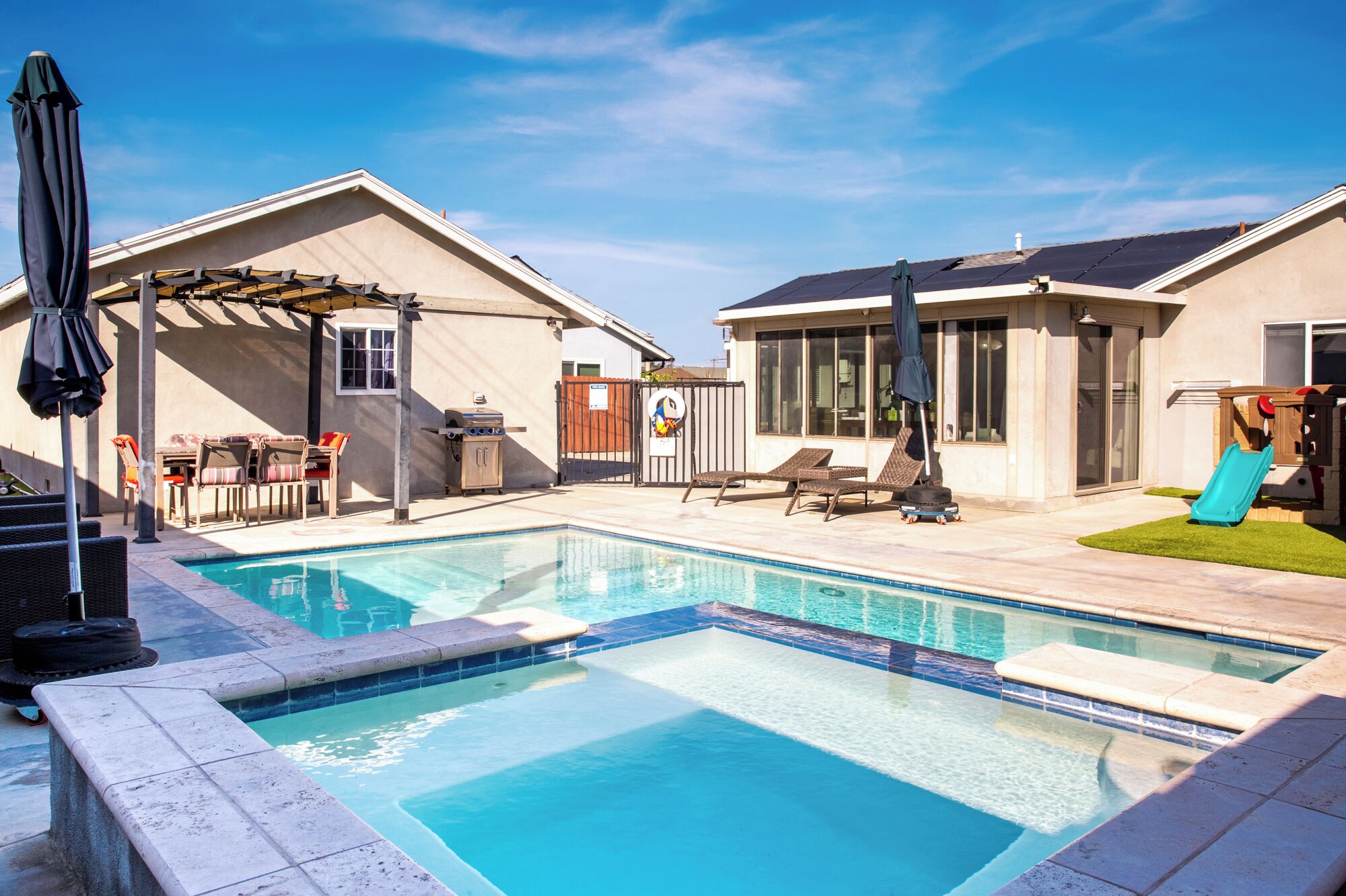 Outdoor pool, a heated pool