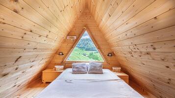Family Chalet, 2 Bedrooms, Balcony, Mountainside (House of Nature Glamping & Sauna) | 2 bedrooms, iron/ironing board, bed sheets