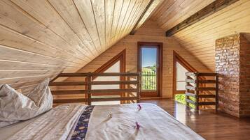 Family Chalet, Multiple Bedrooms, Mountainside (House Of Nature With Sauna And Tents) | 2 bedrooms, iron/ironing board, free WiFi, bed sheets