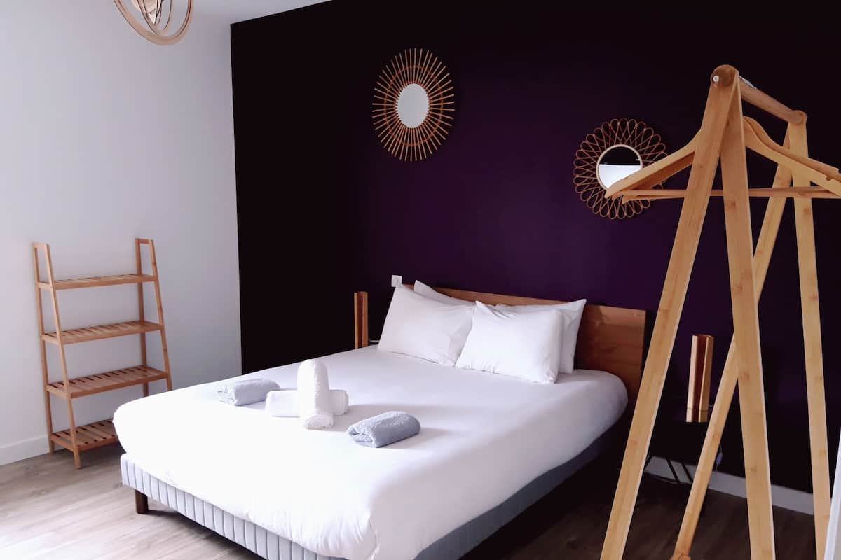 Blackout curtains, iron/ironing board (on request), free WiFi