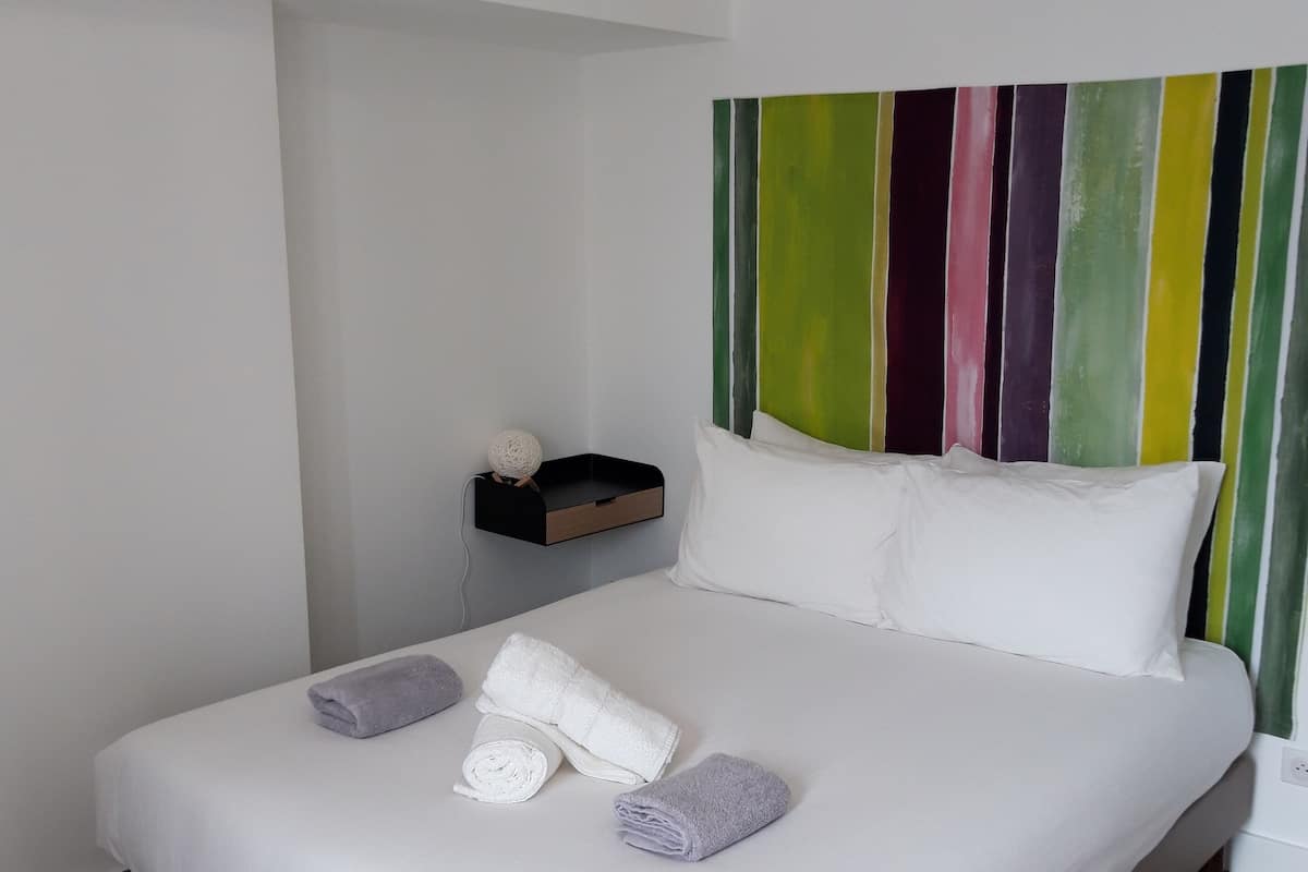 Blackout curtains, iron/ironing board (on request), free WiFi