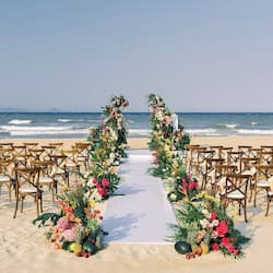 Outdoor wedding area