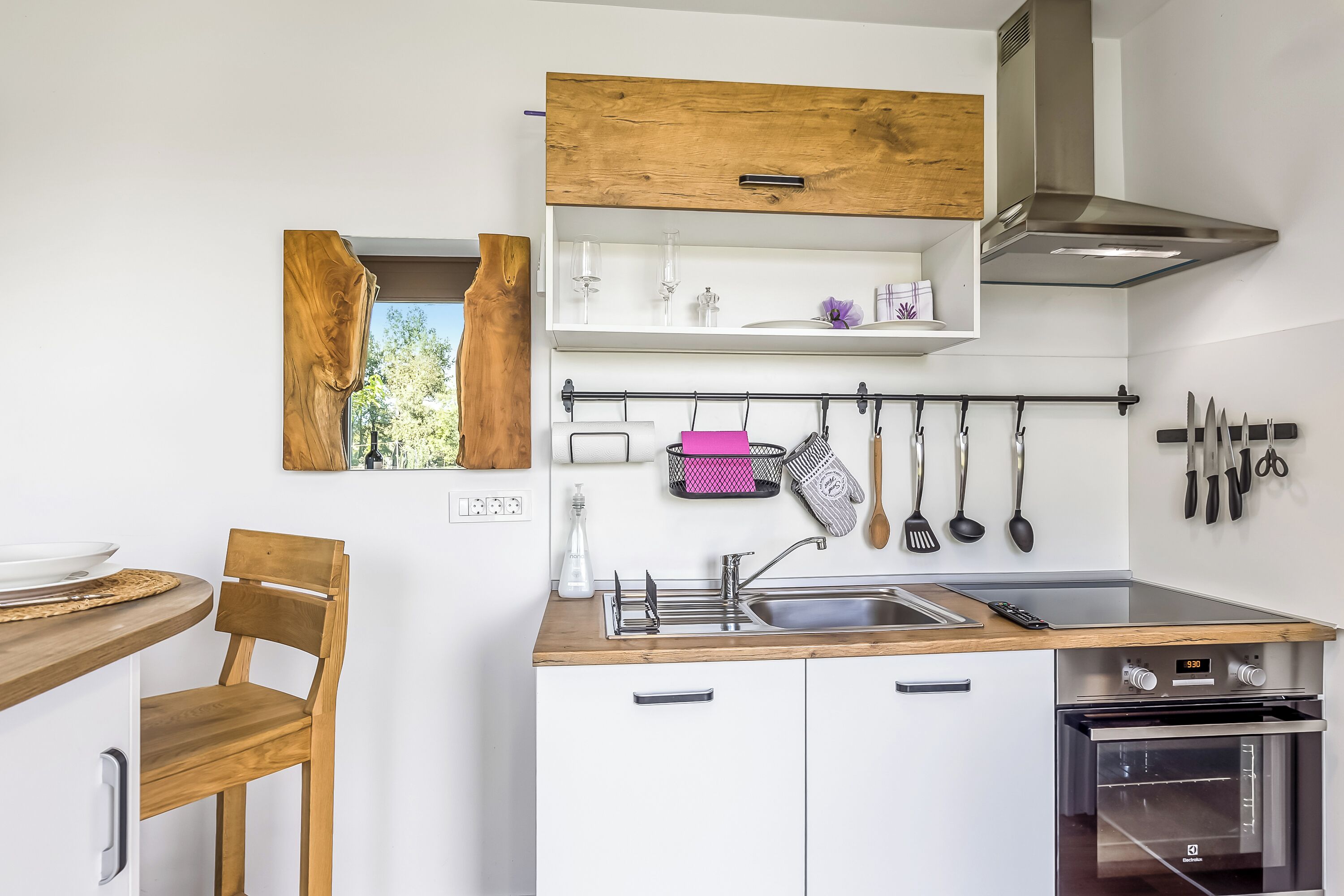 Monolocale familiare, vista montagna (Riverside Suite Ane private beach) | Cucina privata | Frigorifero, forno, piano cottura, bollitore elettrico