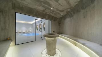 Sauna, steam room, Turkish bath, body treatments, mud baths