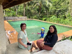 Outdoor pool - Farmstead vacation house in the middle of Sabang and Dinadiawan beach (Dipaculao)