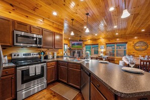 Fridge, microwave, oven, stovetop - Gorgeous Views, Hot Tub, Game Room, and Free Attraction Passes, Resort Pool (Gatlinburg,)