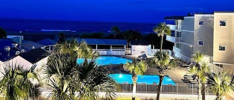 A heated pool