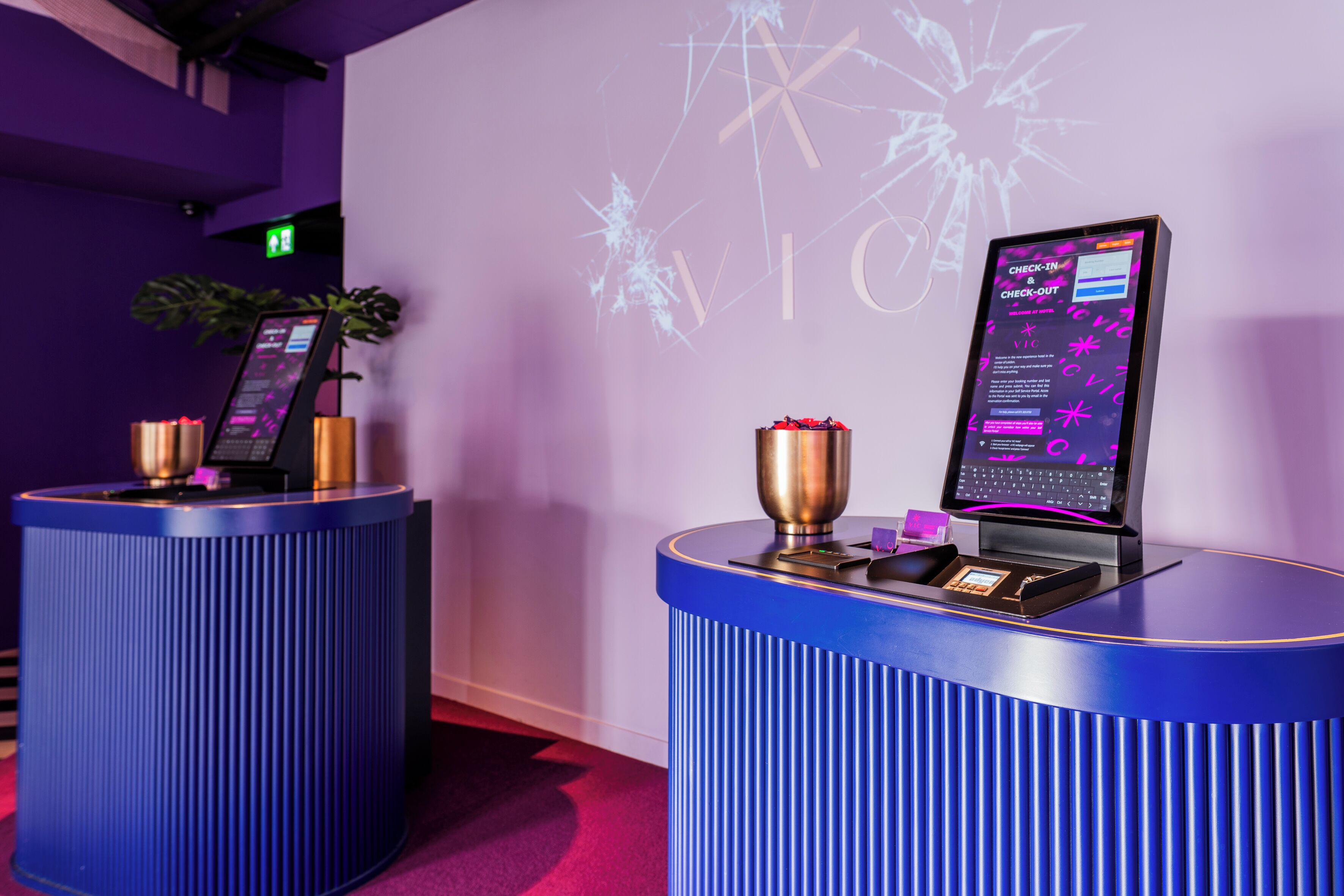 check-in/check-out kiosk