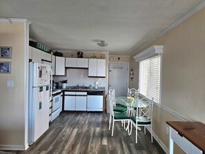 Fridge, microwave, oven, stovetop - Ocean View Villas A1 - First Floor Ocean Front (North Myrtle Beach)