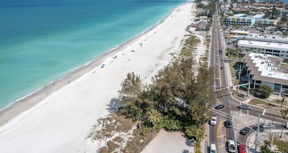 Villas By The Sea #2, Anna Maria Island Condo, one block from beach, heated pool
