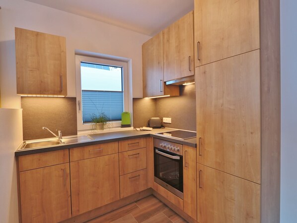 Fridge, oven, stovetop, dishwasher