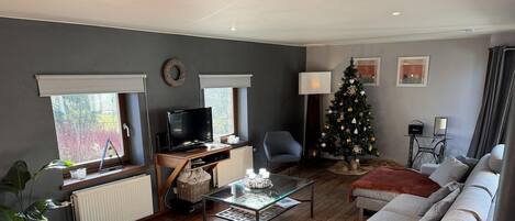 Télévision, baby-foot, livres