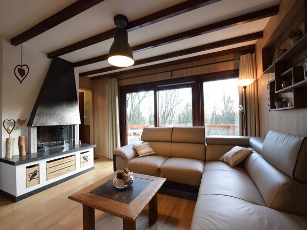 Télévision, cheminée