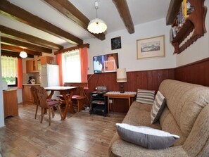 TV, peis, DVD-spiller og bordtennis