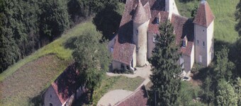 Castle in Le Veurdre near Forest and River