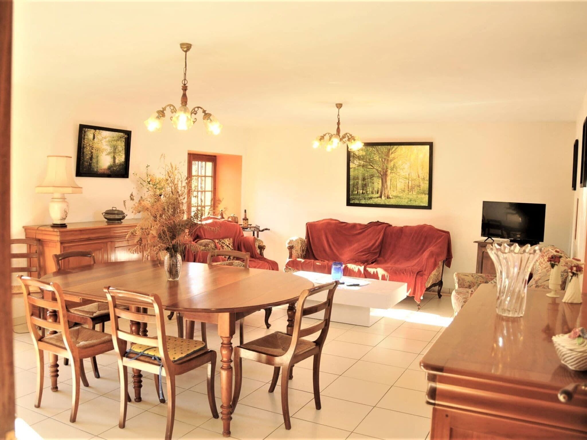 TV, fireplace, DVD player