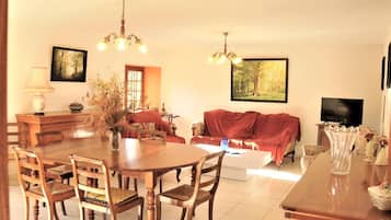 TV, fireplace, DVD player