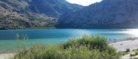 Beach nearby, sun-loungers
