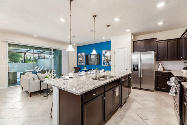 Townhome, 4 Bedrooms | Private kitchen - 9035 The Retreat at Champions Gate by Orlando Holiday Rental Homes (Davenport)