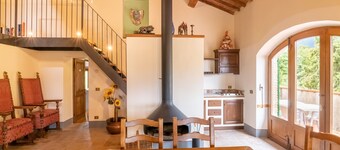 Historisk bondehus med swimmingpool