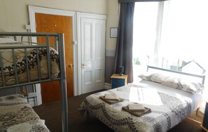 Family Room, Private Bathroom (Private Shower/Shared WC) | Blackout drapes, iron/ironing board, bed sheets - The Gynway (Blackpool)