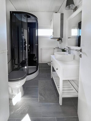 Shower, hair dryer