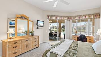 5 bedrooms, desk, iron/ironing board, travel crib