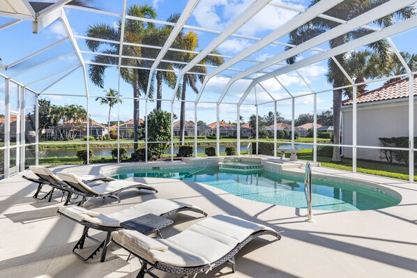 Outdoor pool, a heated pool