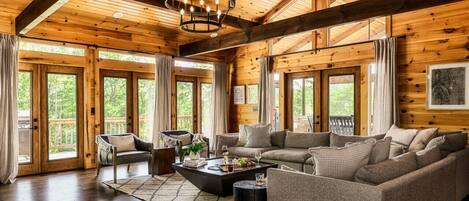 Smart TV, fireplace, video games