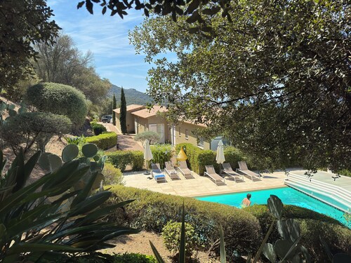 Villa with pool, between olive trees and sea - fantastic view!