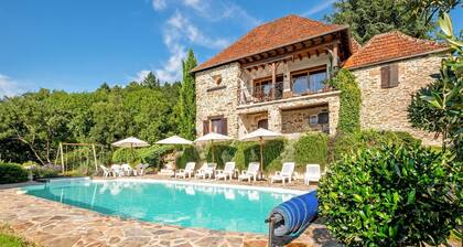 Stone house with pool and garden