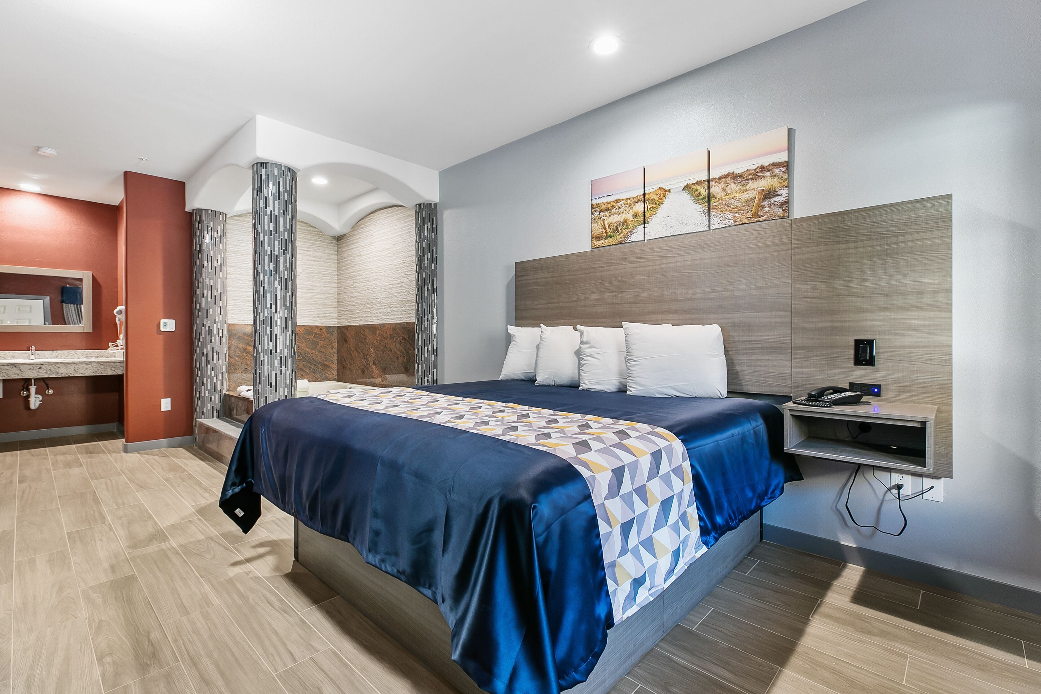 Honeymoon Room - King Bed with Jacuzzi | Premium bedding, down comforters, pillowtop beds, individually decorated