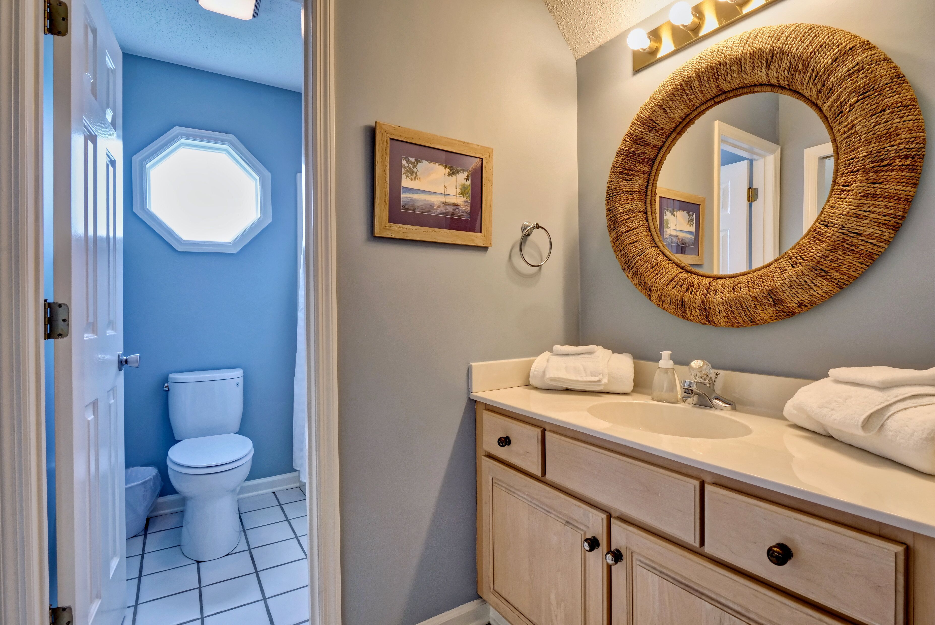 Upstairs guest bathroom.