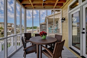 Outdoor dining - The Perfect Getaway! Dock, King Suite. Family Friendly!  (Ocean Isle Beach)