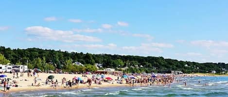 Vlak bij het strand