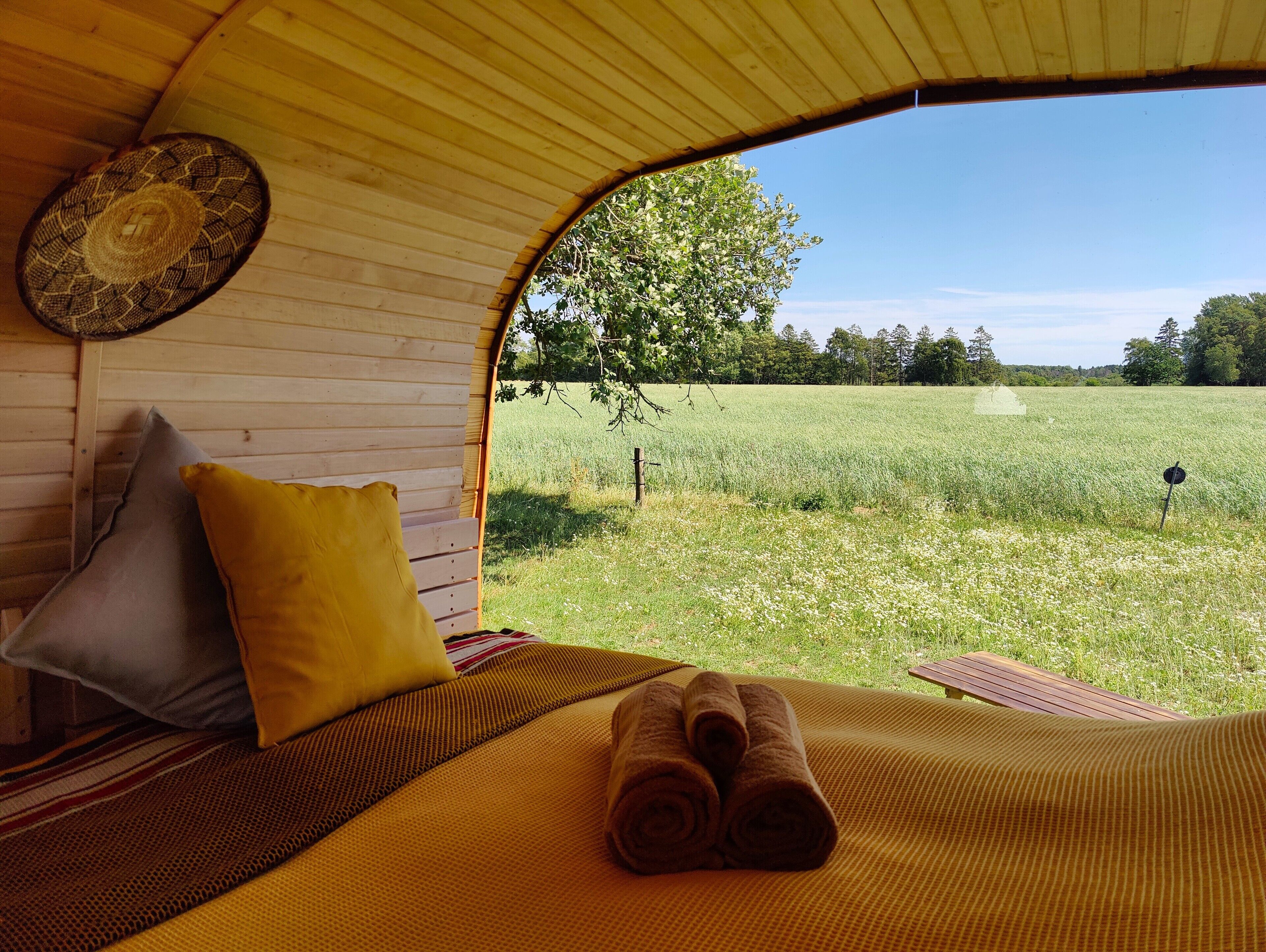 Panoramic Mobile Home, Kitchenette, Garden View (Nature Cabin) | View from room