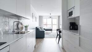 Exclusive Apartment | Private kitchen | Coffee/tea maker, full-size fridge, microwave, oven - 2ndhomes Ranta-Tampella Kaplan 2 Apt. (Tampere)